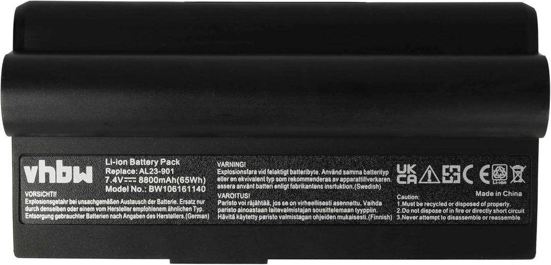vhbw Akku kompatibel mit Asus Eee PC 901, 901 Go, 904, 904HD, 1000, 1000H, 1000H Go, 1000HA, 1000HD,