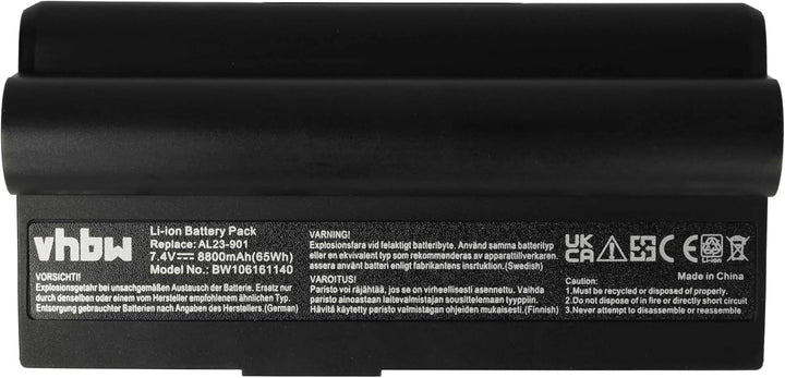 vhbw Akku kompatibel mit Asus Eee PC 901, 901 Go, 904, 904HD, 1000, 1000H, 1000H Go, 1000HA, 1000HD,