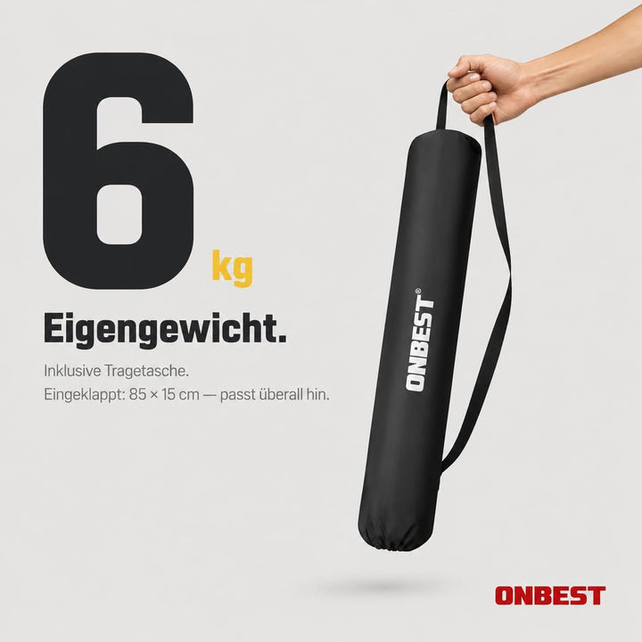 Onbest Camping Klapptisch – Campingtisch klappbar – Angeltisch, Gartentisch 2 Personen – mit robuste