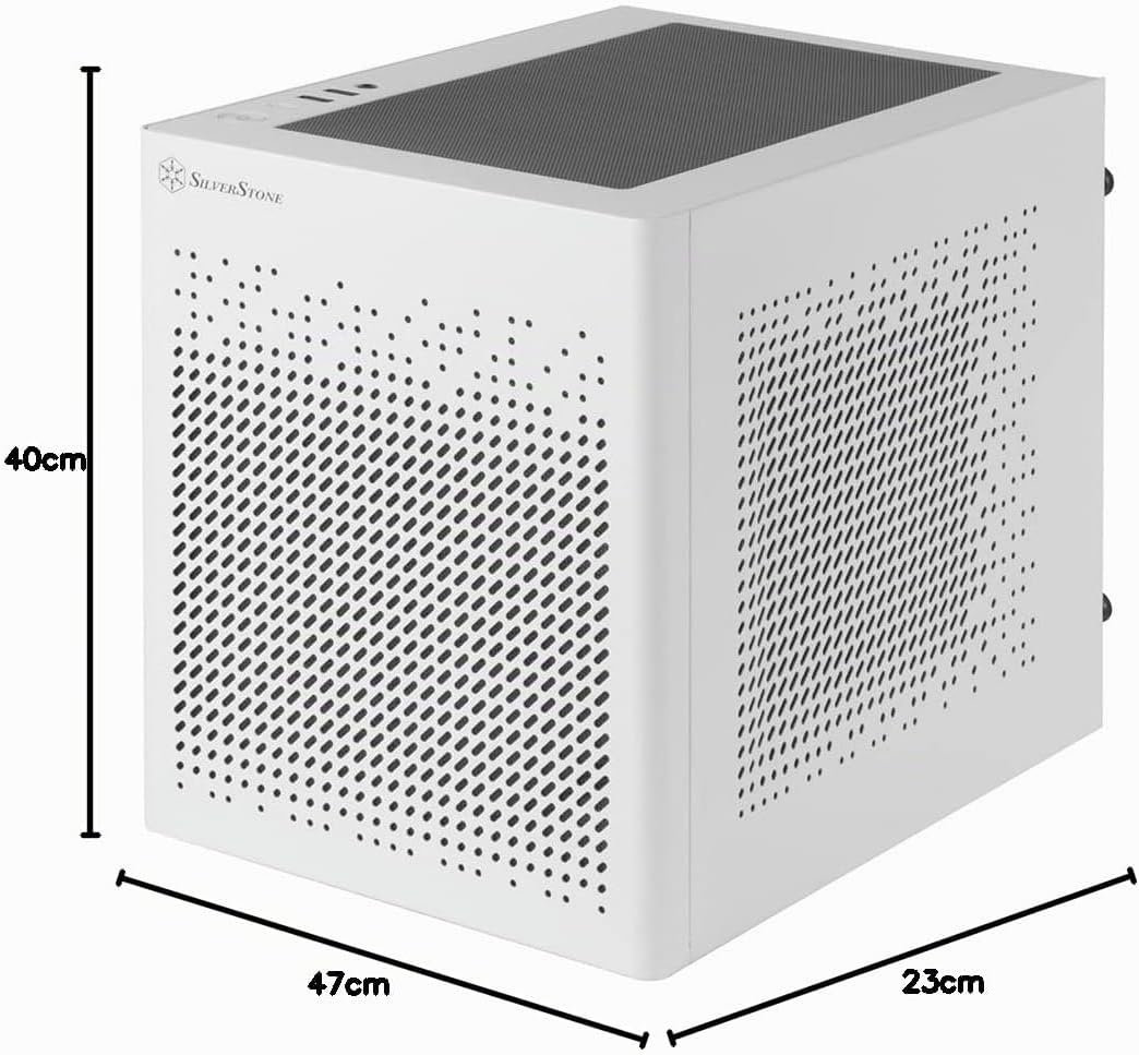 SilverStone Technology SUGO 16, weiss, Mini-ITX-Cube-Gehäuse ganz aus Stahl, SST-SG16W (weiss)