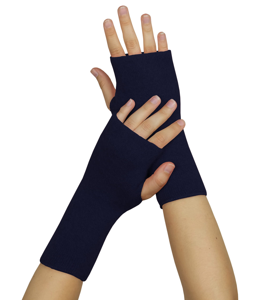 banora Armstulpen/Pulswärmer mit Daumenloch für Damen und Herren in der Naturqualität mit Schurwolle