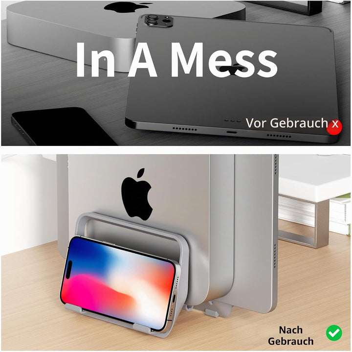 AFOOYO Mac mini Ständer - ABS Vertikale Halterung Desktop Ständer, Universal Fit für Mac mini 2010-2
