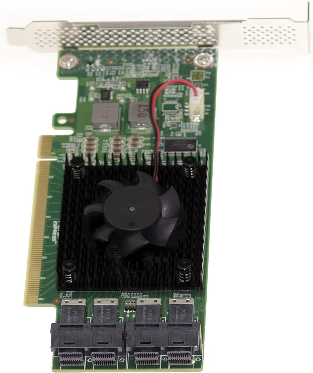 KALEA-INFORMATIQUE PCIe 3.0 x16 Karte für 4 U.2 NVMe SSDs (U2 NGFF) oder 4 PCIe x4 Ports. Multi Host
