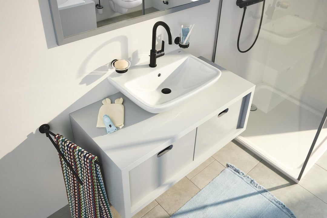 GROHE SLM Basin L Start-Badarmatur (wassersparend, 31cm hoch, schnelle Befestigung, inkl Montagewerk