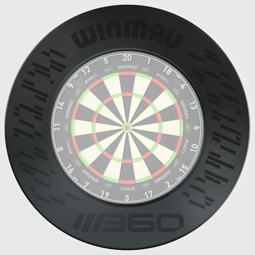 WINMAU Blade 360 Dartscheibe Schutzring - Schwarzer Dart Surround - Robuster Backboard-Wandschutz fü