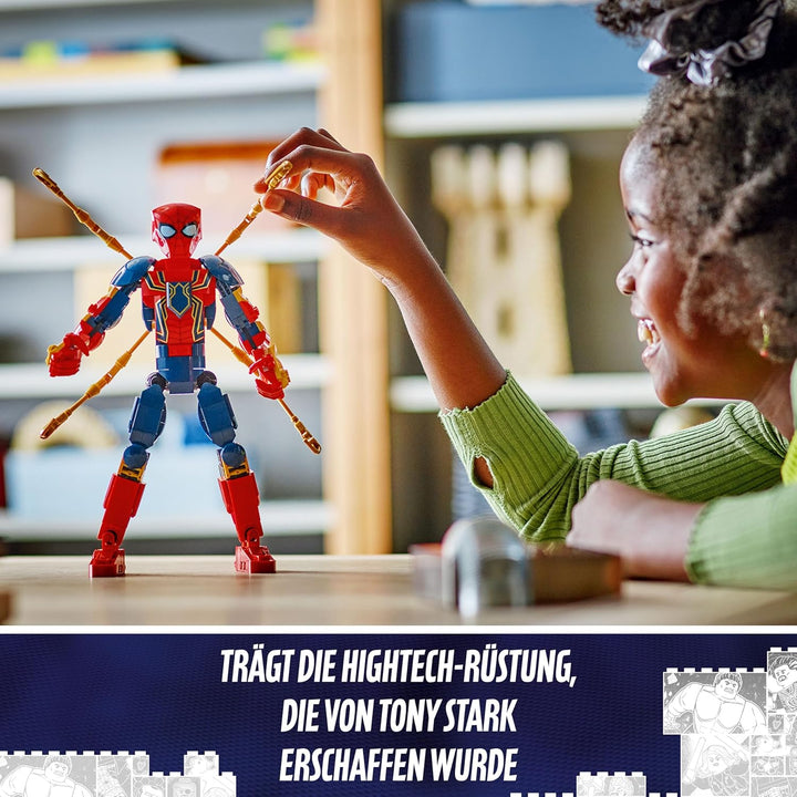 LEGO Marvel Iron Spider-Man Baufigur, Superhelden-Actionspielzeug für Kinder ab 8 Jahren, Jungen & M