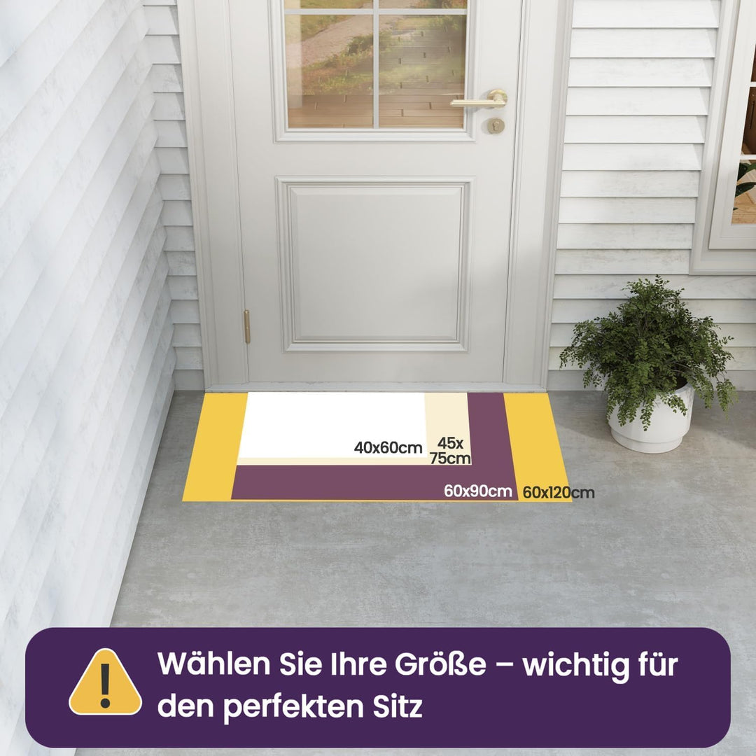 DEXI Fussmatte Aussen rutschfest 44×75 cm,Schmutzfangmatte Outdoor Waschbar,wetterfest Fussmatte aus