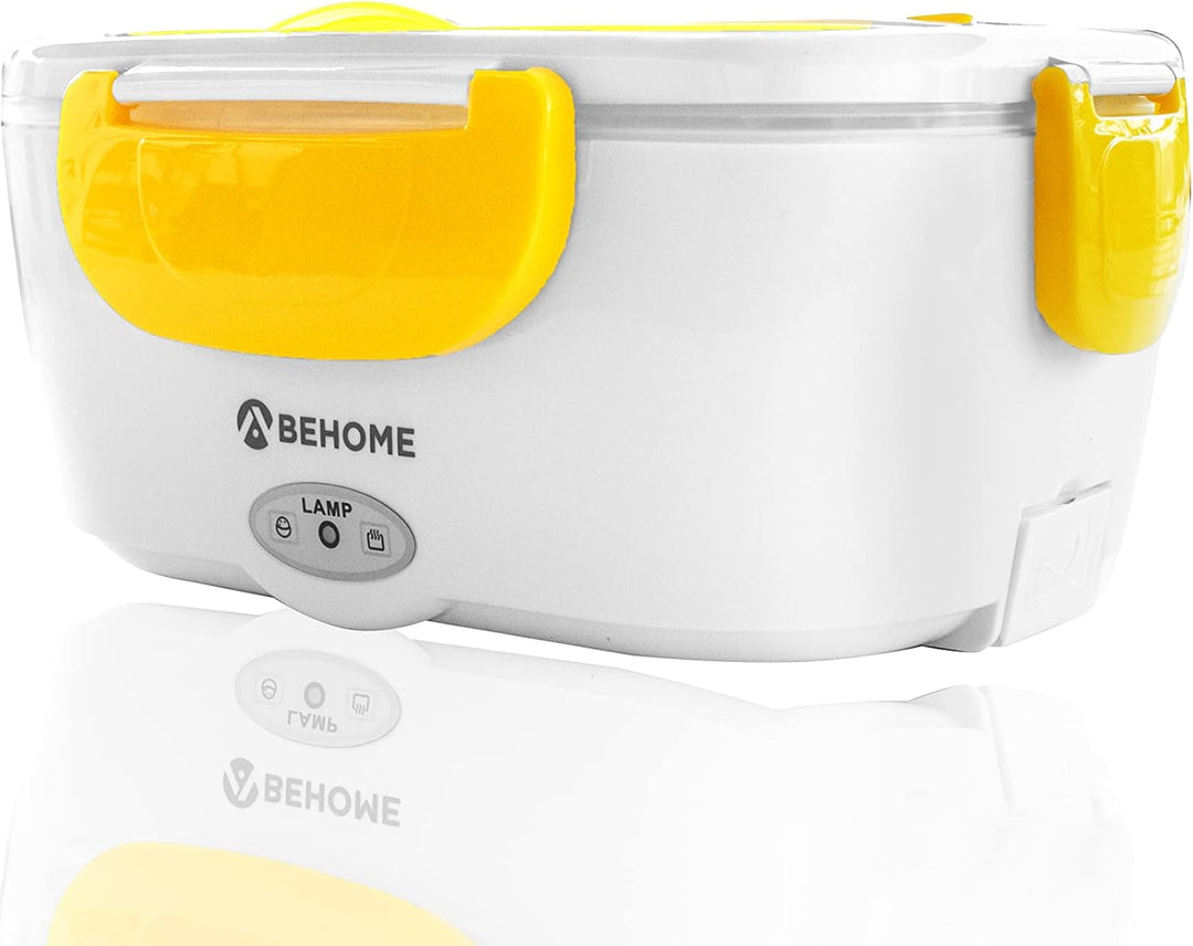 BEHOME Elektrischer Speisewärmer, tragbar, mit 2 abnehmbaren Behältern, 1,5 Liter, Lunchbox mit Best
