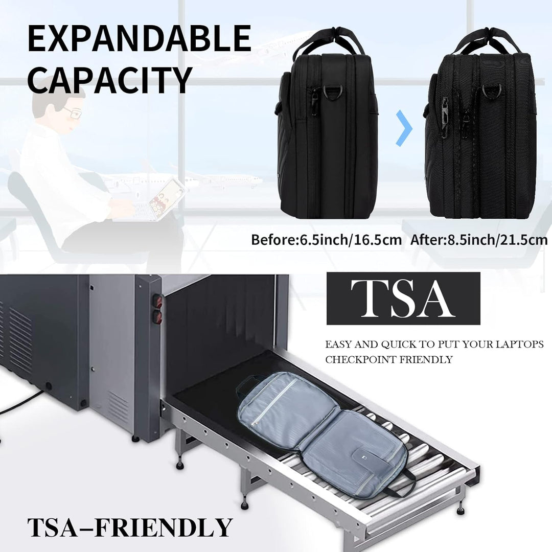 VANKEAN 17 Zoll Laptoptasche für Damen Herren Mode, TSA-freundliche Laptop tasche, wasserdichte Akte