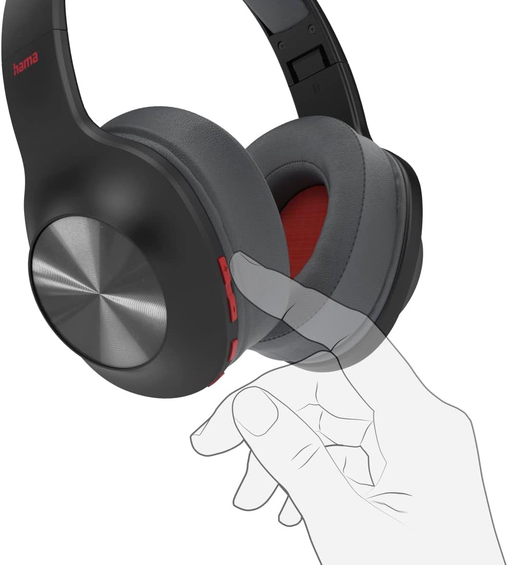 Hama Bluetooth Kopfhörer, Over-Ear Headset (Kabelloses Headset mit 38h Akku, faltbare Earphones mit