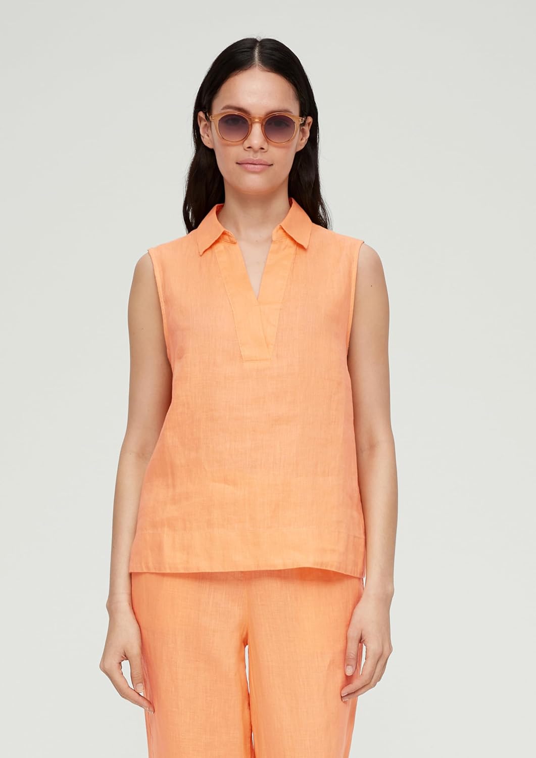 s.Oliver Damen Bluse ärmellos 38 Orange 2115, 38 Orange 2115