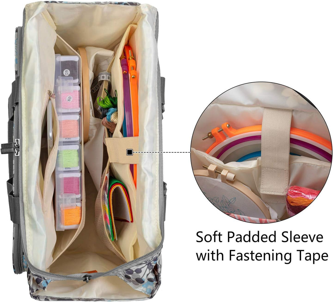 Yarwo Reisetasche für Kreuzstich Tool Kit, Aufbewahrungstasche für Stickerei Set, Tragetasche für St