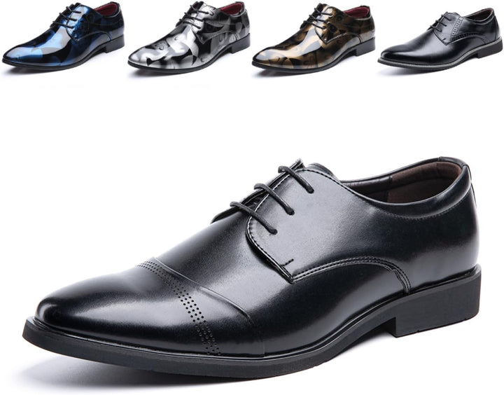 Anzugschuhe Herren Oxford Derby Schuhe Brogues Lederschuhe Hochzeitsschuhe Schnürhalbschuhe Klassisc