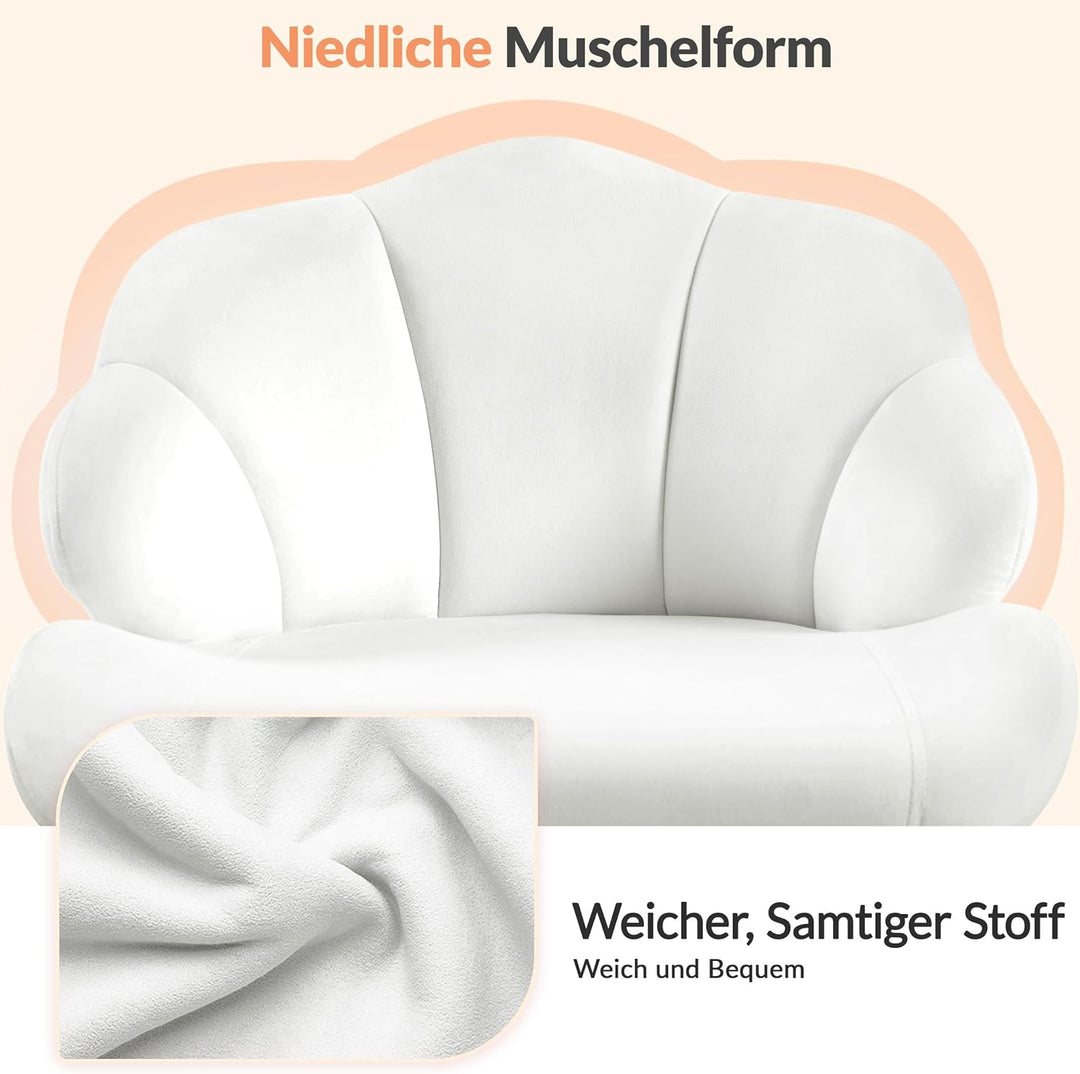Yaheetech Bürostuhl Ergonomisch Schreibtischstuhl höhenverstellbar Drehstuhl, Bürosessel in Muschelf