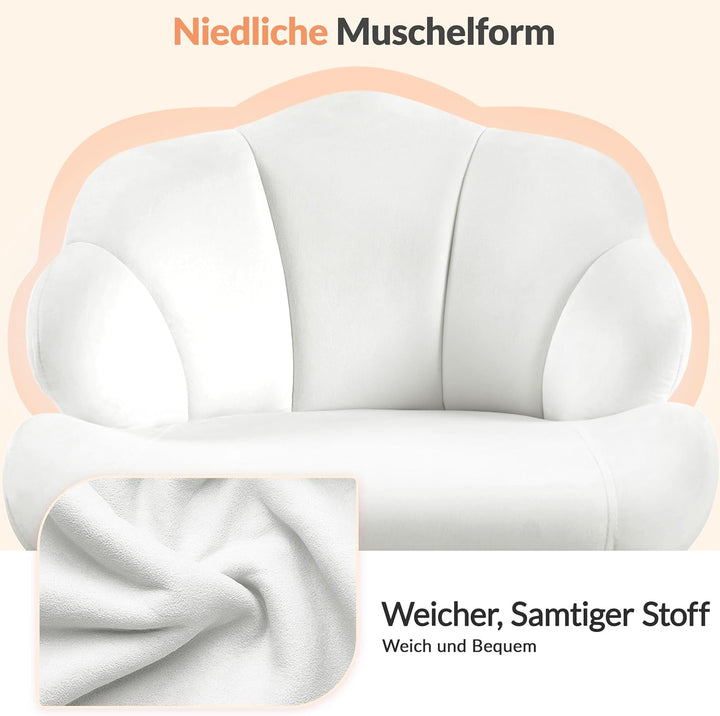 Yaheetech Bürostuhl Ergonomisch Schreibtischstuhl höhenverstellbar Drehstuhl, Bürosessel in Muschelf
