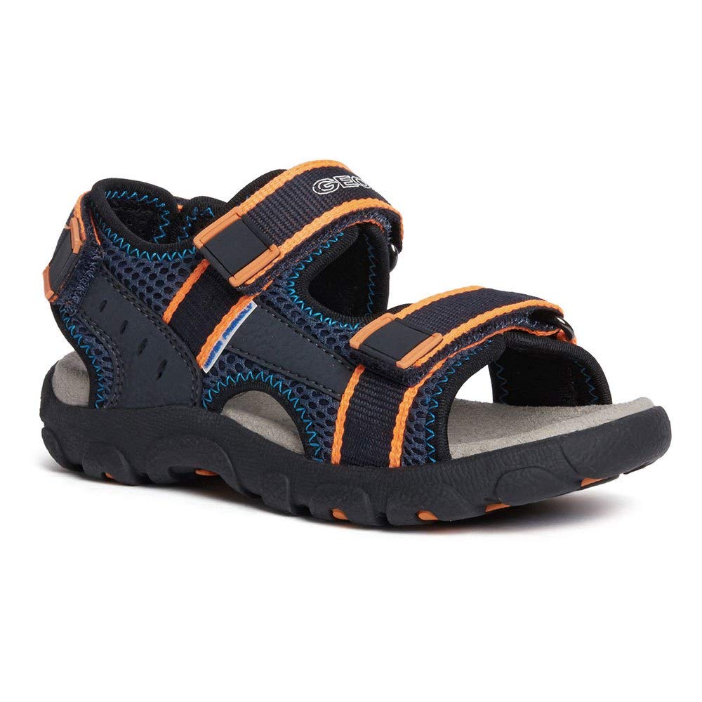 Geox Jungen Jr Sandal Strada A Open Toe Multifunktions-Sandalen mit perforierter Sohle für maximale