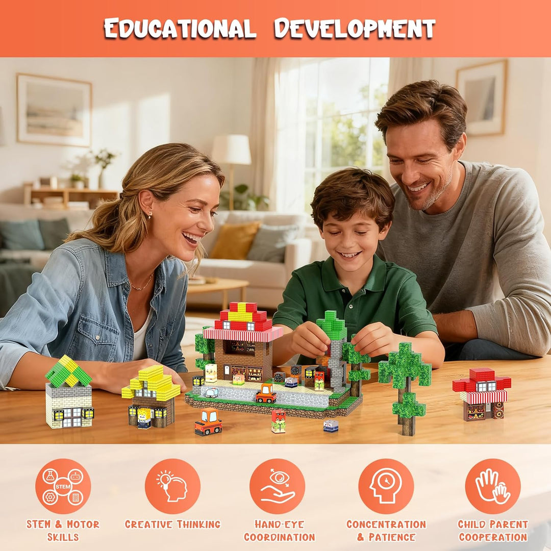 Magnetische Bausteine, Magnetische Blöcke 150 PCS für 3+ Jahre Alt, Magnetic Blocks Spielzeug-Sets f