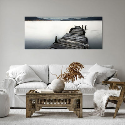 Wandbilder Dekoration Wohnzimmer Insel Urlaub Pazifischer Ozean Panorama Bilder auf Leinwand 120x50c