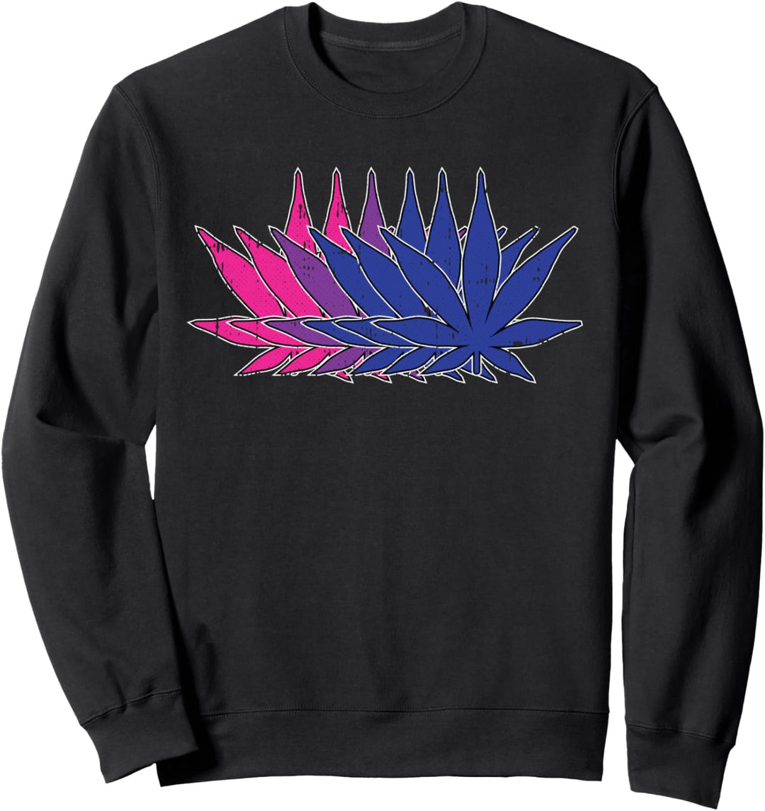 Weed Bisexual Pride Marihuana LGBT-Q Ally Pot-Head Stoner Sweatshirt