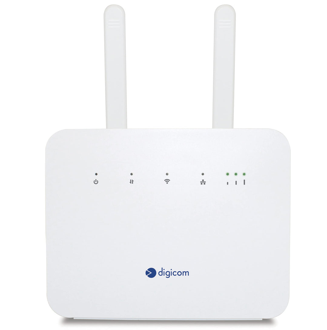 Digicom 4G+ LiteRoute Plus Router 4.5G CAT6 300Mbps, WLAN AC1200 Dual-Band, 4 Ports (3LAN - 1LAN/WAN