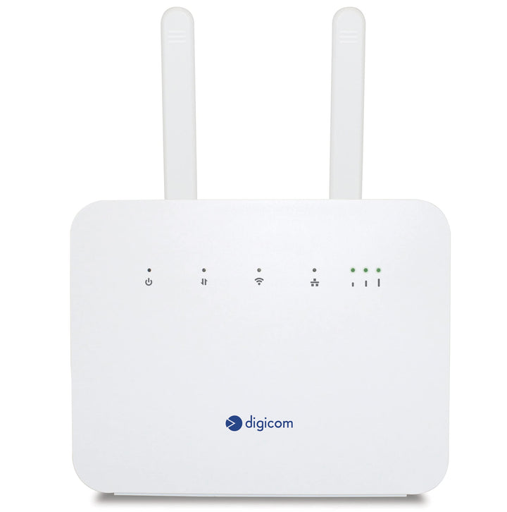 Digicom 4G+ LiteRoute Plus Router 4.5G CAT6 300Mbps, WLAN AC1200 Dual-Band, 4 Ports (3LAN - 1LAN/WAN