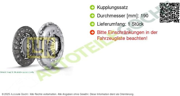 LuK 619 3050 09 LuK RepSet Kupplungssatz