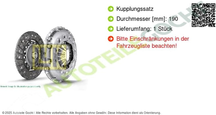 LuK 619 3050 09 LuK RepSet Kupplungssatz