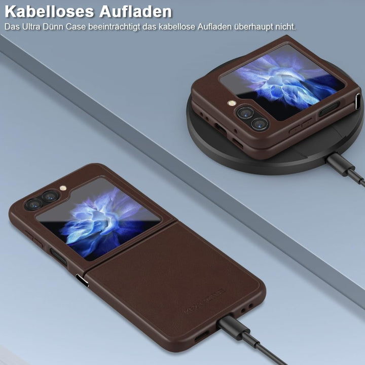 KEZiHOME Hülle für Samsung Galaxy Z Flip 5, Stossfeste Schutzhülle Flip 5 Cover [Kamera&Display Schu