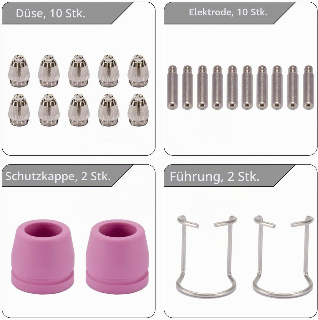 SG-55 AG-60 WSD-60 Plasmaschneidgerät Schneidbrenner Spitzendüsen Verbrauchsmaterial-Set 0,045'' 24