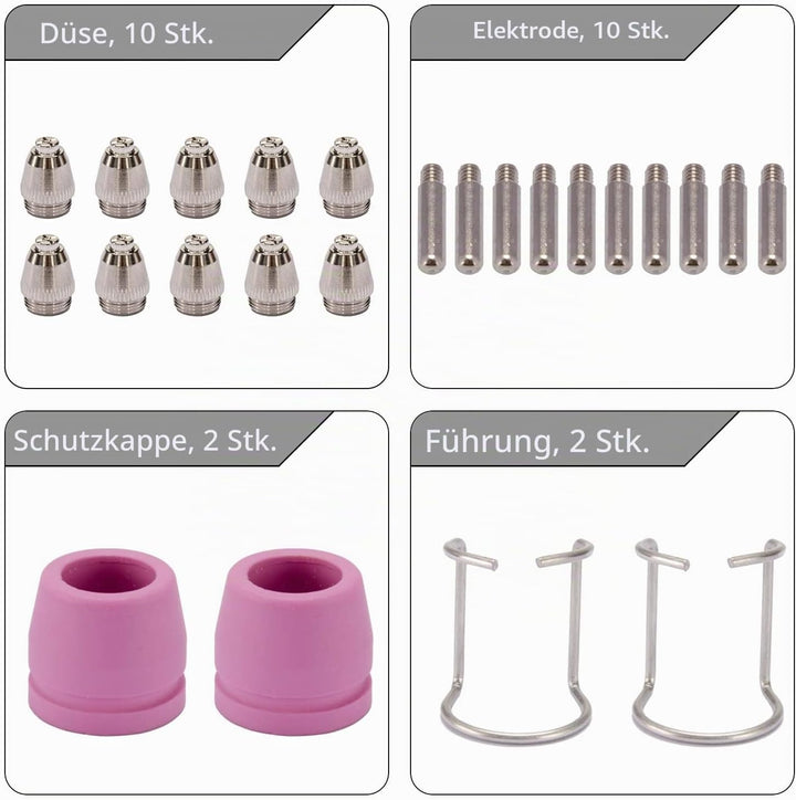SG-55 AG-60 WSD-60 Plasmaschneidgerät Schneidbrenner Spitzendüsen Verbrauchsmaterial-Set 0,045'' 24
