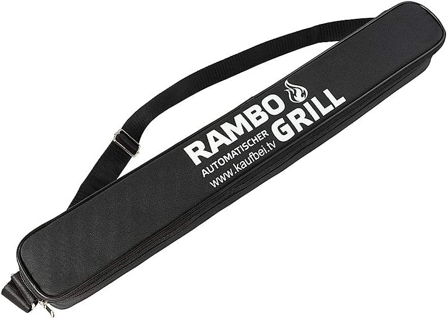 BEM Rambo Grillaufsatz mit Motor inkl. 12 Spiesse + Powerbank, Drehspiesse aus Edelstahl, Schaschlik