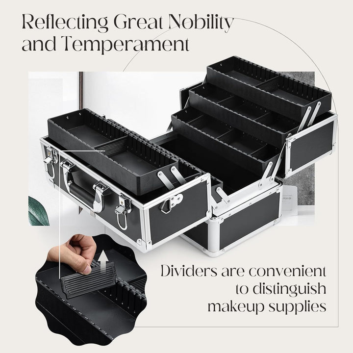 Kosmetikkoffer Schminkkoffer, Kosmetik Make up Organizer Koffer Make-up Aufbewahrung friseurkoffer M