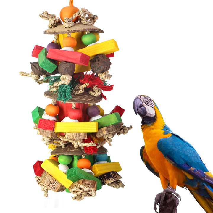 Papageienspielzeug Wellensittich Spielzeug und Zubehör, Kauspielzeug für Vogelkäfig Zubehör mit Natü