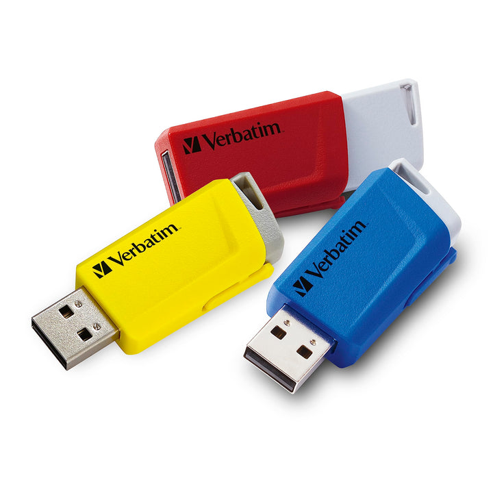 Verbatim Store 'n' Click USB-Stick 3x, USB 3.2 Gen 1, 16GB, Speicherstick mit Verriegelungsmechanism