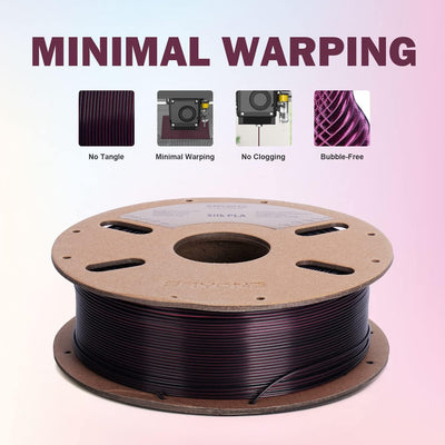 ERYONE Silk Dual Color Filament PLA 3D Printer 1.75mm, -0.03mm, Coextrusion Filament PLA Shiny Filam