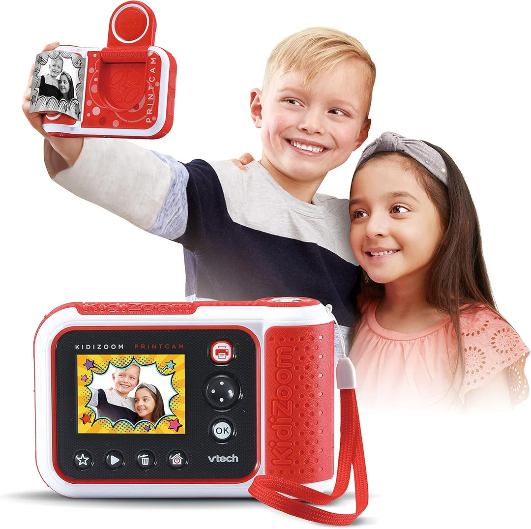 VTech KidiZoom Print Cam – Sofortbild-Kinderkamera mit Druckfunktion, Selfie- und Videofunktion, 4-1
