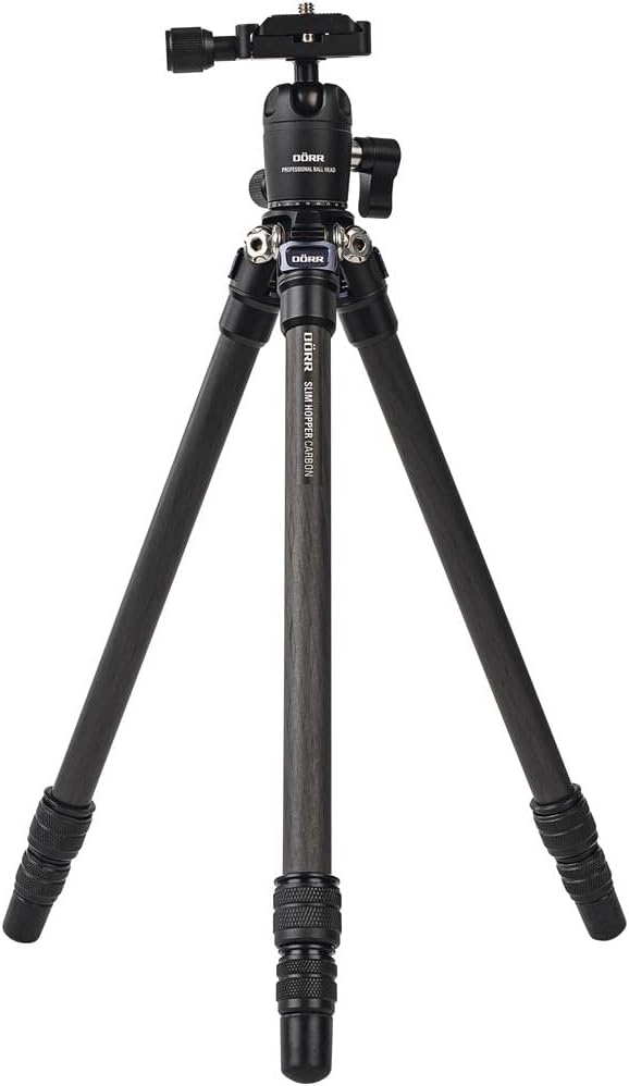 Dorr 380182 Slim Hopper Stativ mit Kugelkopf, 3-teilig, Schwarz'