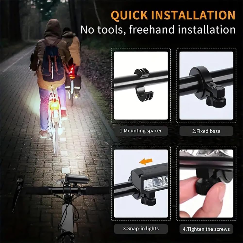 Ahead Frontlicht 1000-3250 Lux Superhelle LED Fahrradlampe, 2000-8000 mAh Mobile Leistung, StVZO Sta