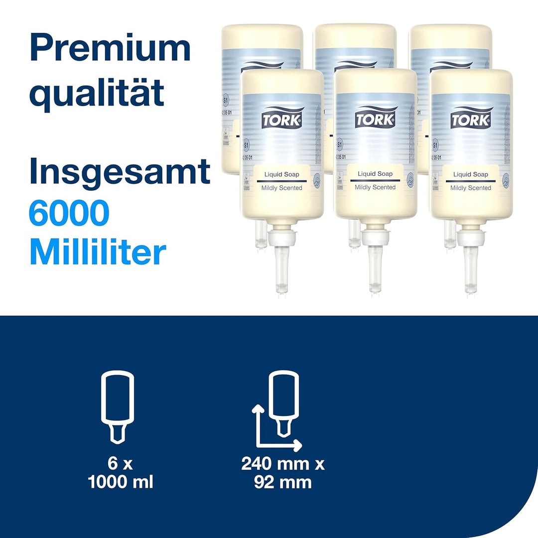 Tork Premium Flüssigseife - 420501 - Hautfreundliche Allzweckseife für S1/S11 Spender-Systeme - Prem