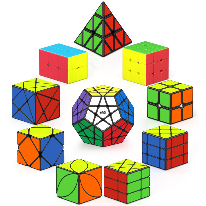 ROXENDA Zauberwürfel Set 2X2 3X3 2X3 Pyramide Dodekaeder Skew Axis Windmill Fisher Ivy Speed Cube Se