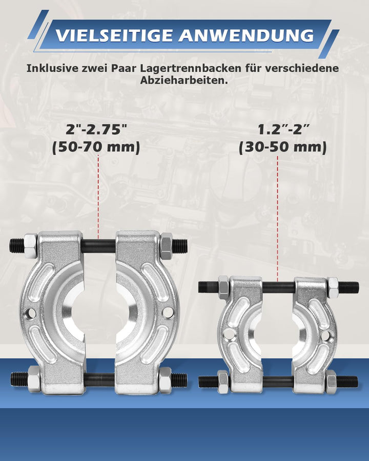 DAYUAN 12 TLG Lagerabzieher Set Polradabzieher Trennmesser Satz Lager Abzieher inkl. Koffer Rot, Rot