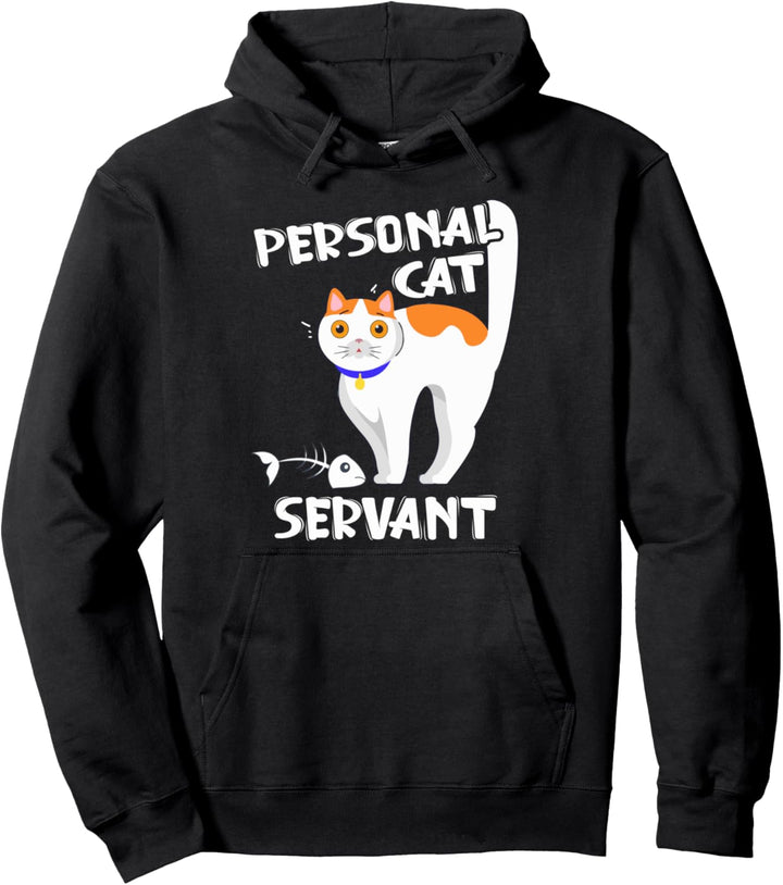 Persönlicher Katzendiener - lustiger Pullover Hoodie