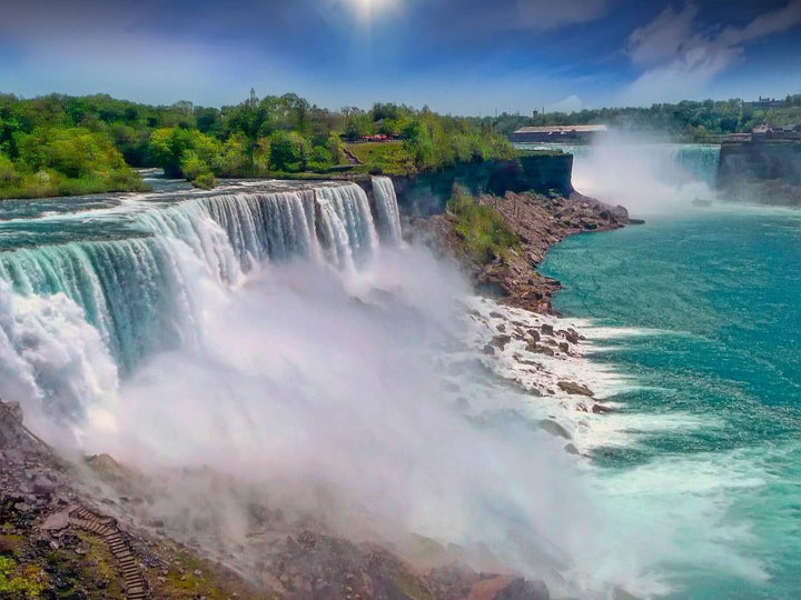 CALVENDO Puzzle Niagarafälle - American Falls und Horseshoe Fall 1000 Teile Lege-Grösse 64 x 48 cm F
