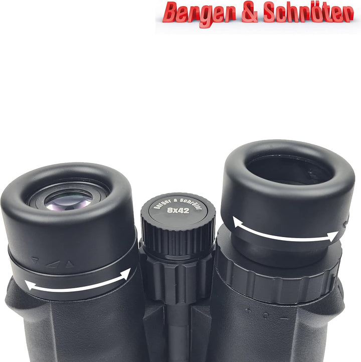 Berger & Schröter | Fernglas 8×42mm mit Laserentfernungsmesser LRF | optimal für Natur- und Tierbeob