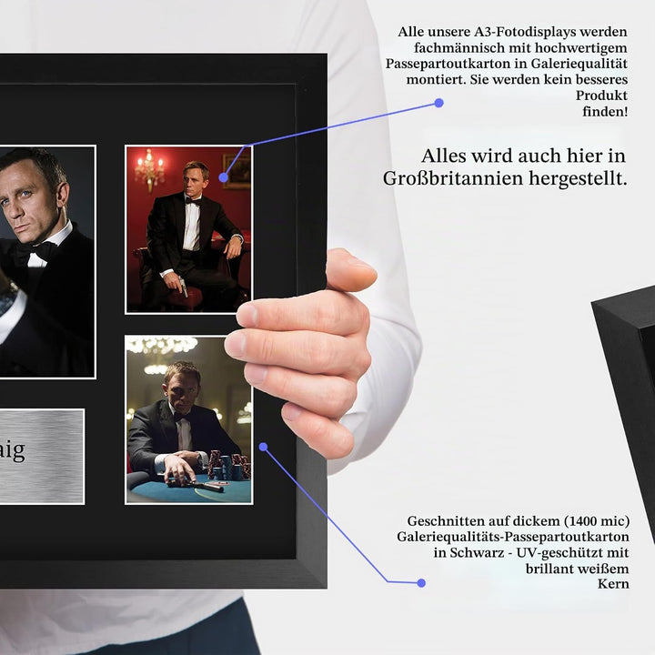 HWC Trading FR A3 Daniel Craig James Bond Geschenke Gedruckt, Signiert Autogramm Bild Für Film-Erinn