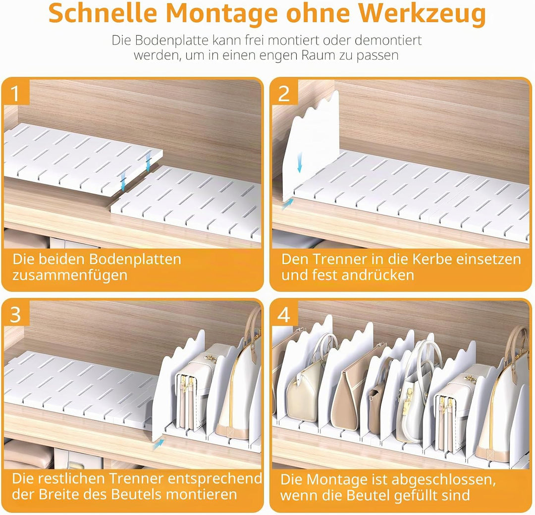 Ronlap Schrank Organisator, Brieftaschen-Teiler, Einbauschranksysteme, Verstellbarer Schrank-Speiche