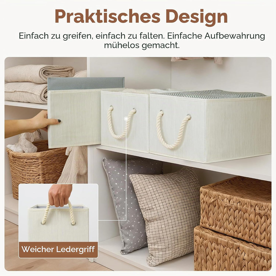 StorageWorks grosse Aufbewahrungskorbe zum Ordnen, faltbare Körbe Aufbewahrung für Regale, Aufbewahr