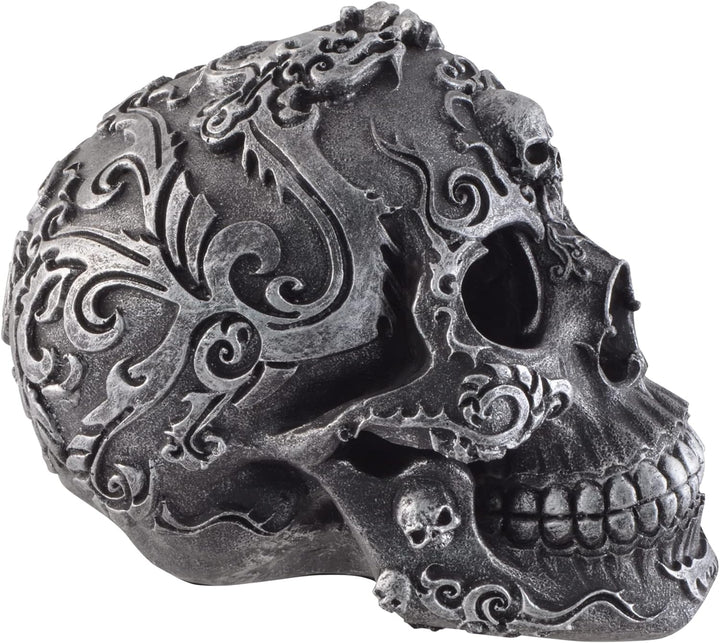 VOGLER Joh. Vogler GmbH Gothik Skull schwarzer Schädel mit silbernen Symbolen verziert