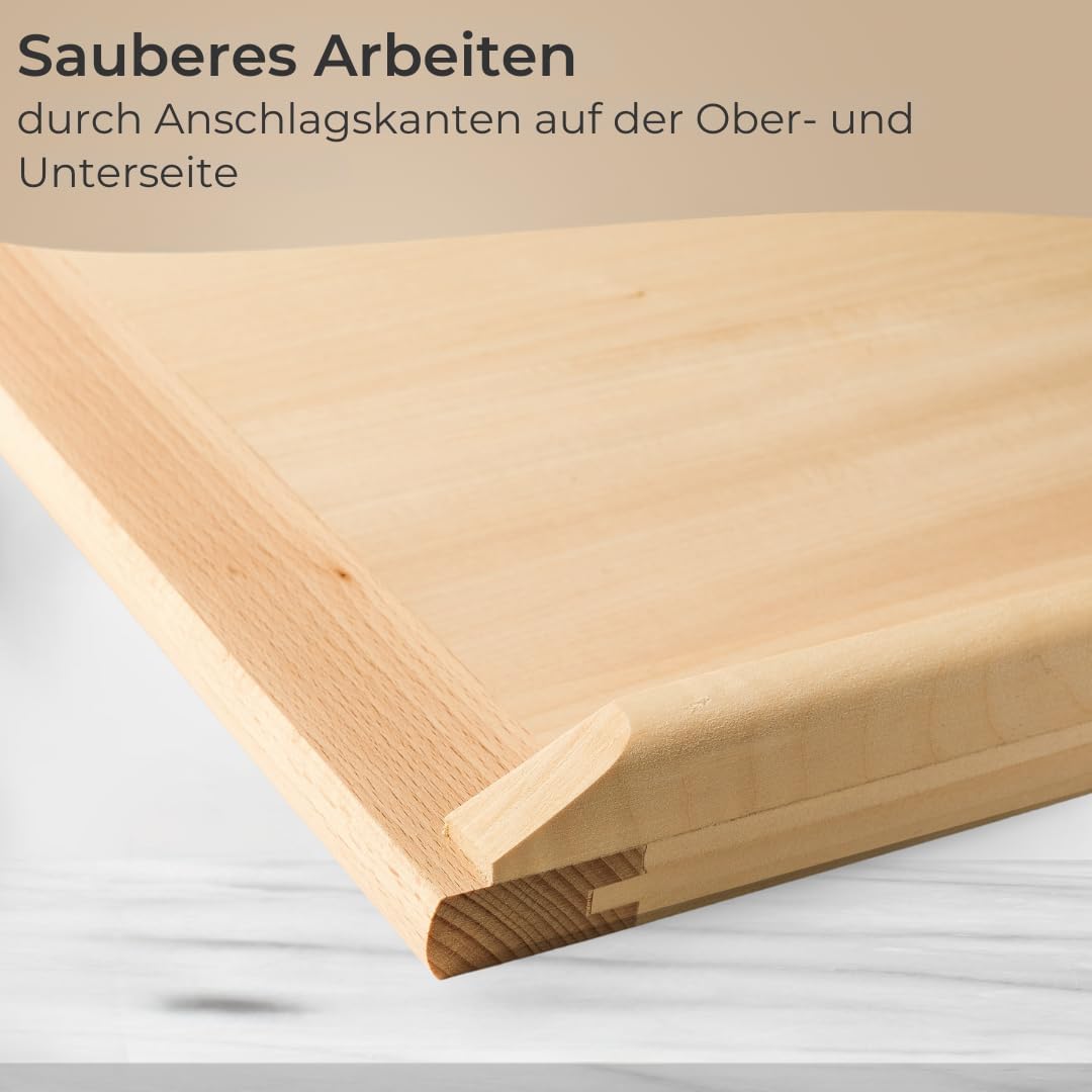 Made in EU Topanbieter999 Backbrett Lindenholz 60x40 cm - Vielseitiges Schneide- und Arbeitsbrett fü