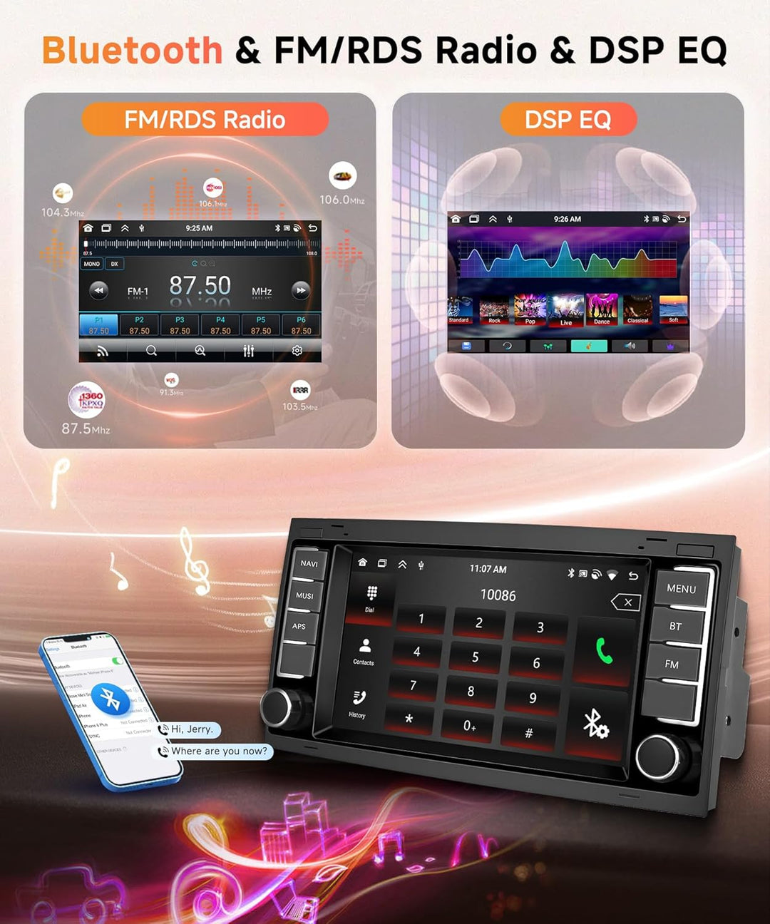 8 Core 6G+128G Android Autoradio für VW Touareg 2004-2011 VW Transporter T5 Multivan 2004-2009 Wirel
